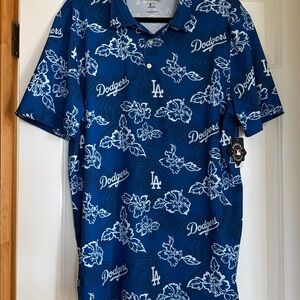 Genuine Merchandise Blue Dodgers Polo Shirt. New w tags